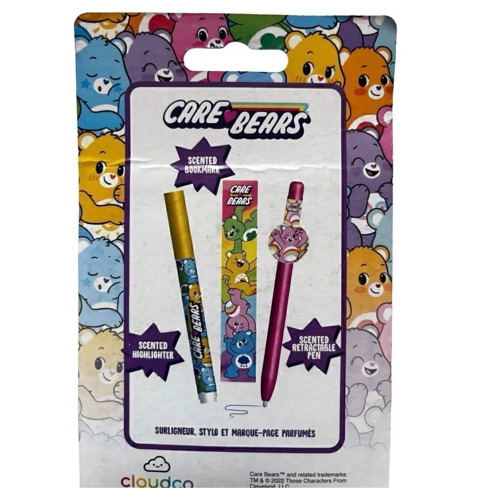Care bear  scented highlighter pen and bookmark new in package